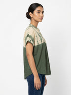Maaesa Top Casual Olive Cotton