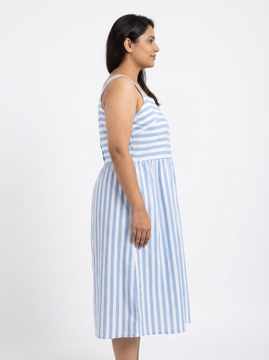 IDENIM Tom Dress Casual Blue Cotton