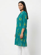 Max Kurti Casual Teal Viscose
