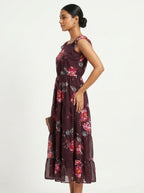 Dressberry Dress Casual Plum Polyester