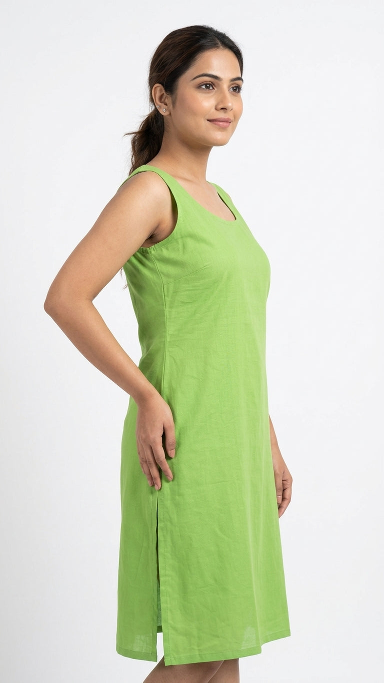 Kurti Casual Green Cotton