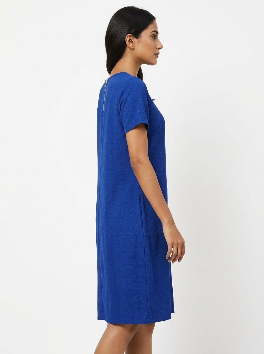 Chemistry Royal Blue Textured Top/Dress - Size L