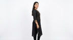 Kurti Casual Black Silk