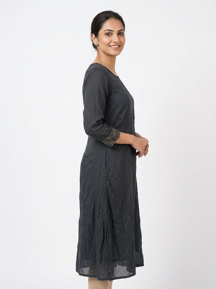 Kurti Casual Charcoal Viscose