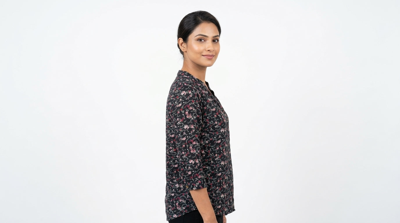 Fig Floral Print Blouse/Top - Size S