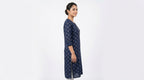 Kurti Casual Navy Viscose