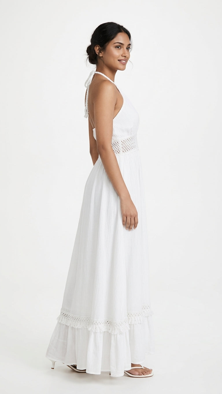 Dress Casual White Cotton