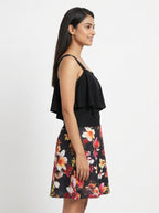 Dress Casual Black Polyester & Viscose