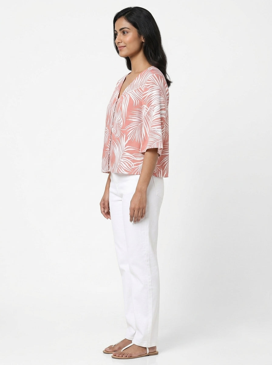 ONLY Top Casual Coral Viscose & Polyester