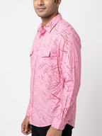 DN MX Pink Abstract Line Pattern Top