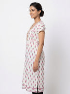 Kurti Casual White Cotton