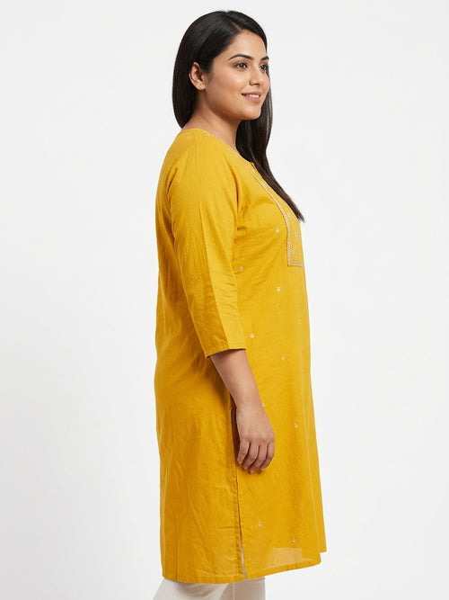 Avaasa XL Yellow Textured Top