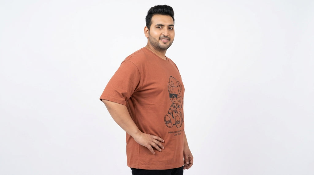 Juneberry T-Shirt Streetwear Tan Cotton & Blended