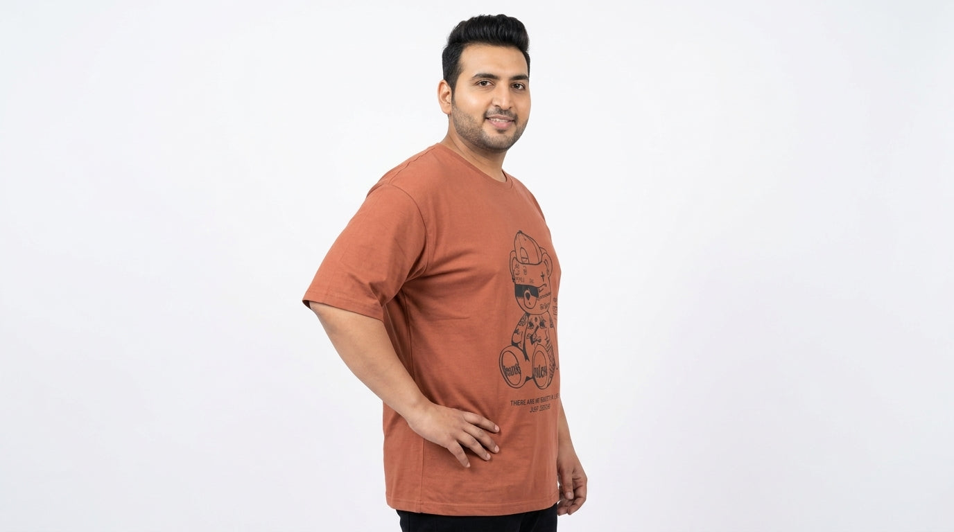 Juneberry T-Shirt Streetwear Tan Cotton & Blended