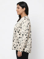 Reo Cream Floral Pattern Top/Dress