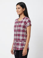 Lee Cooper Red Plaid Casual Button-Up Shirt - Size S
