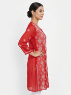 Kurti Casual Red Viscose