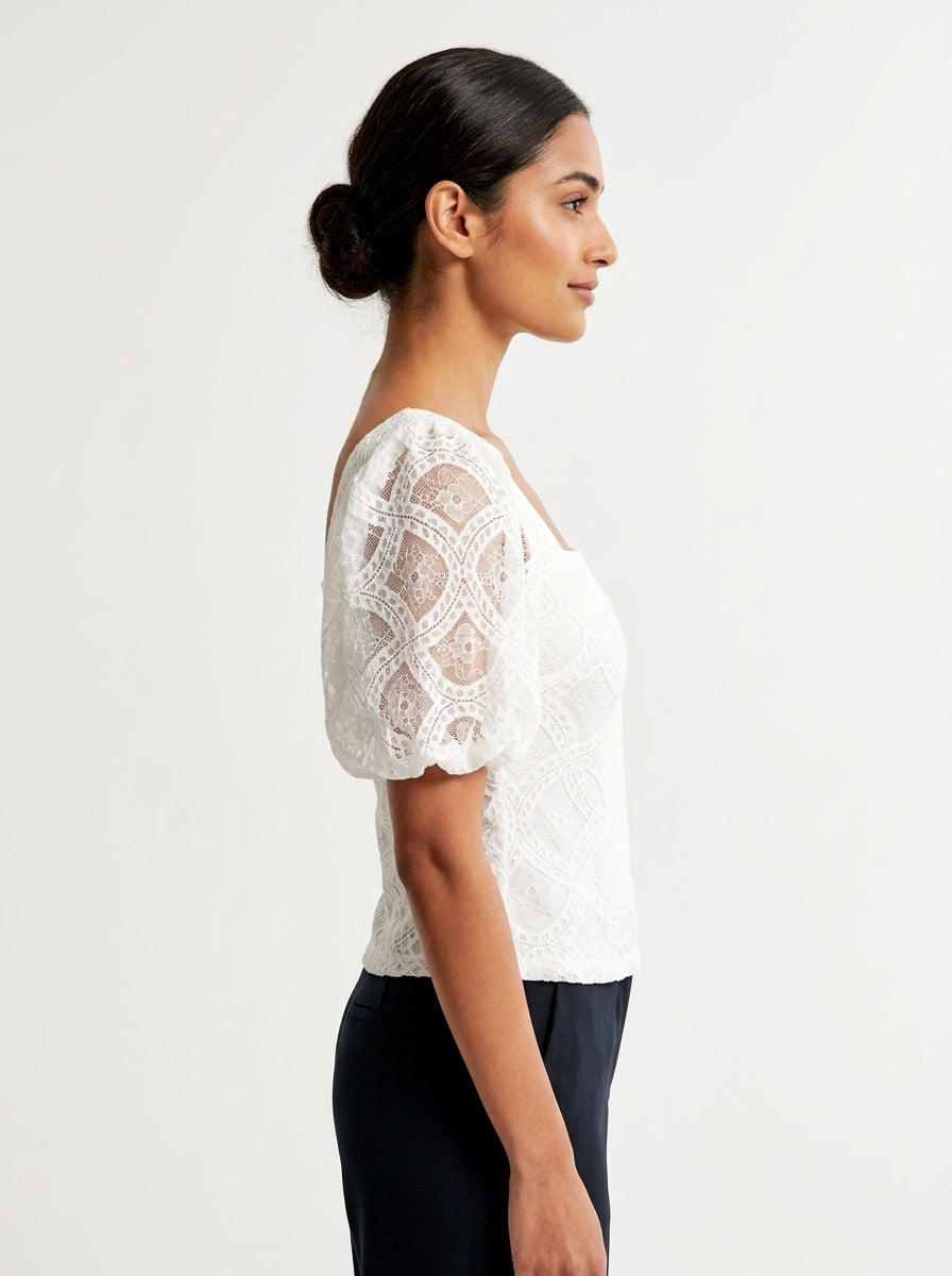 Forever New Top Casual White Polyester