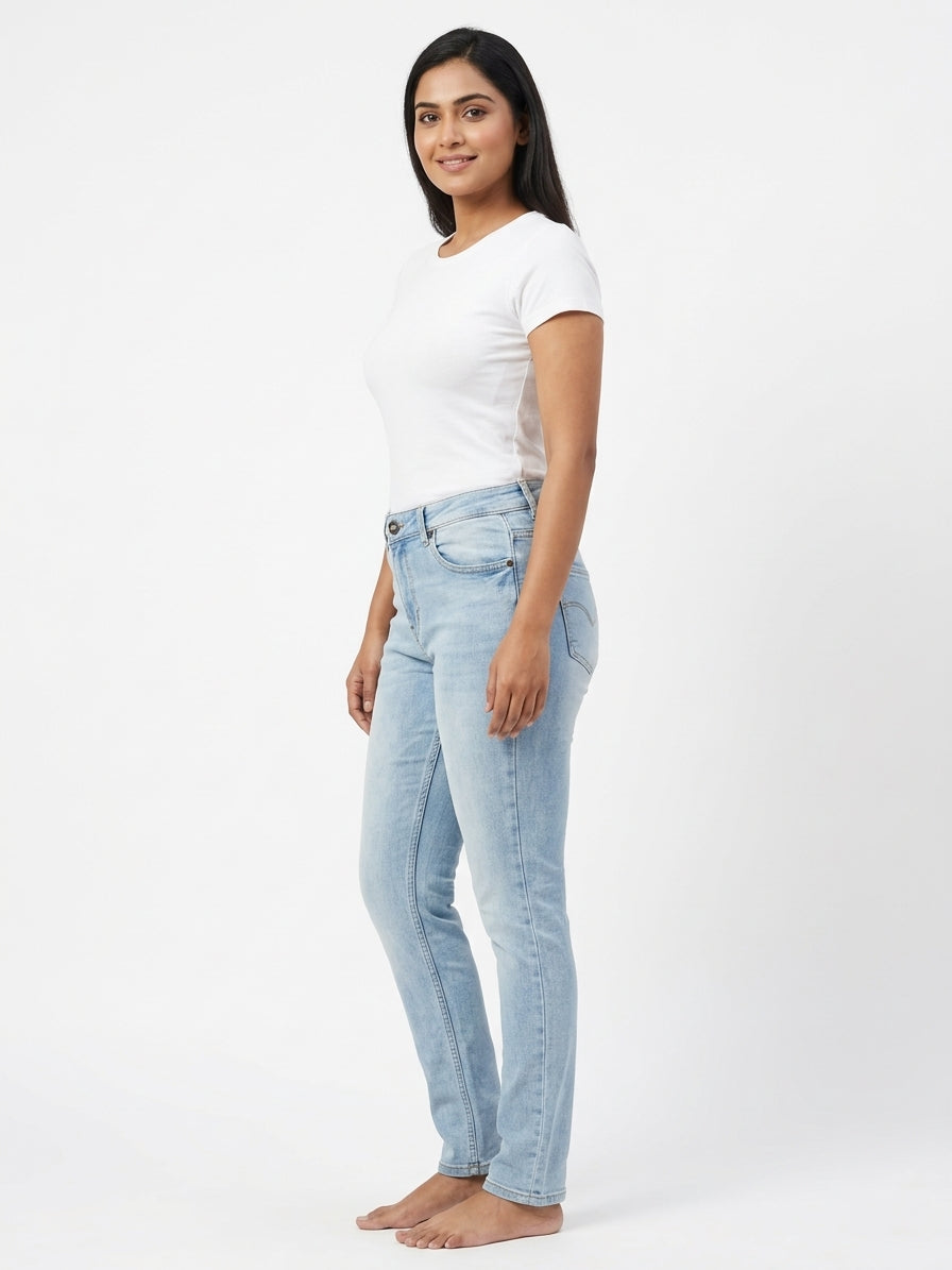 Light Blue Washed Denim Jeans