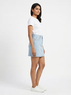 Women's Light Blue Denim Mini Skirt