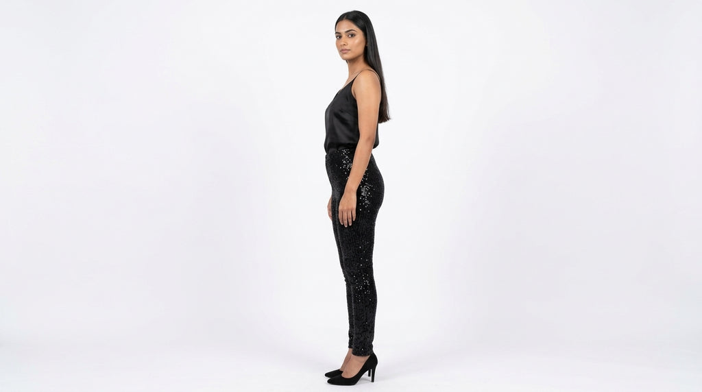 H&M Trousers Formal Black Polyester