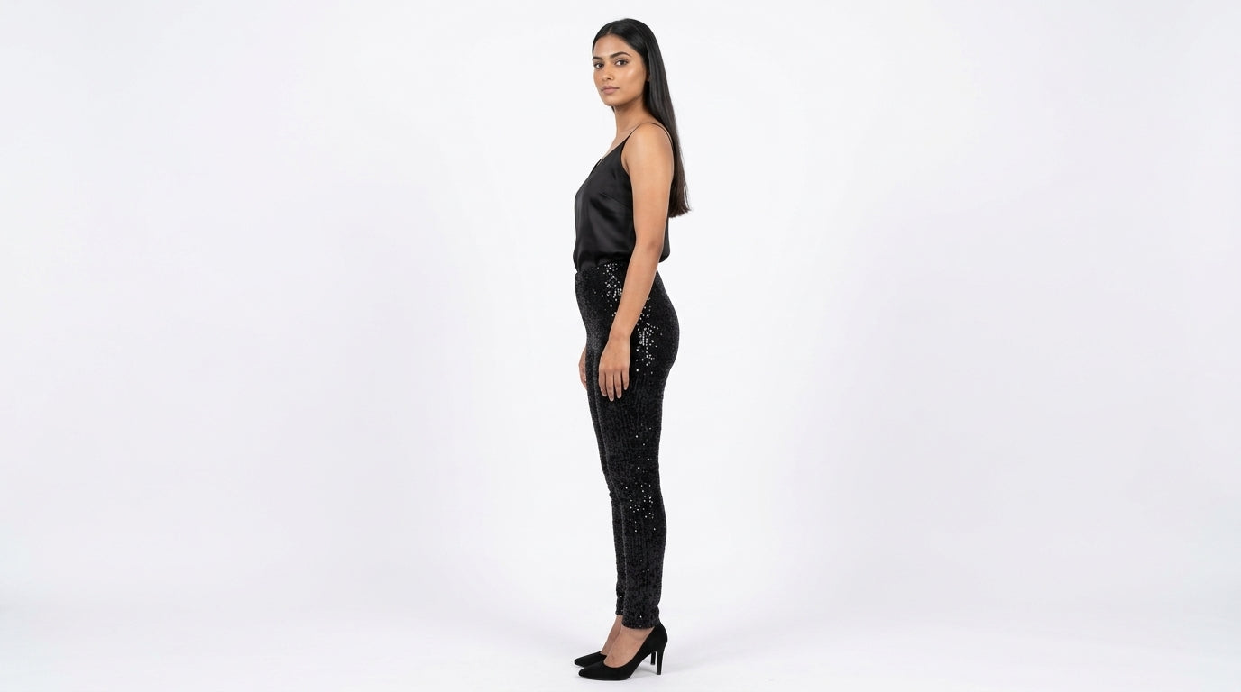 H&M Trousers Formal Black Polyester