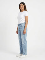 Light Blue Washed Relaxed Fit Denim Jeans