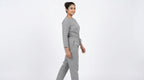 Grey Checkered Elastic Waist Trousers