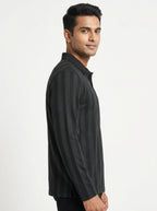 H&M T-Shirt Casual Black Blended