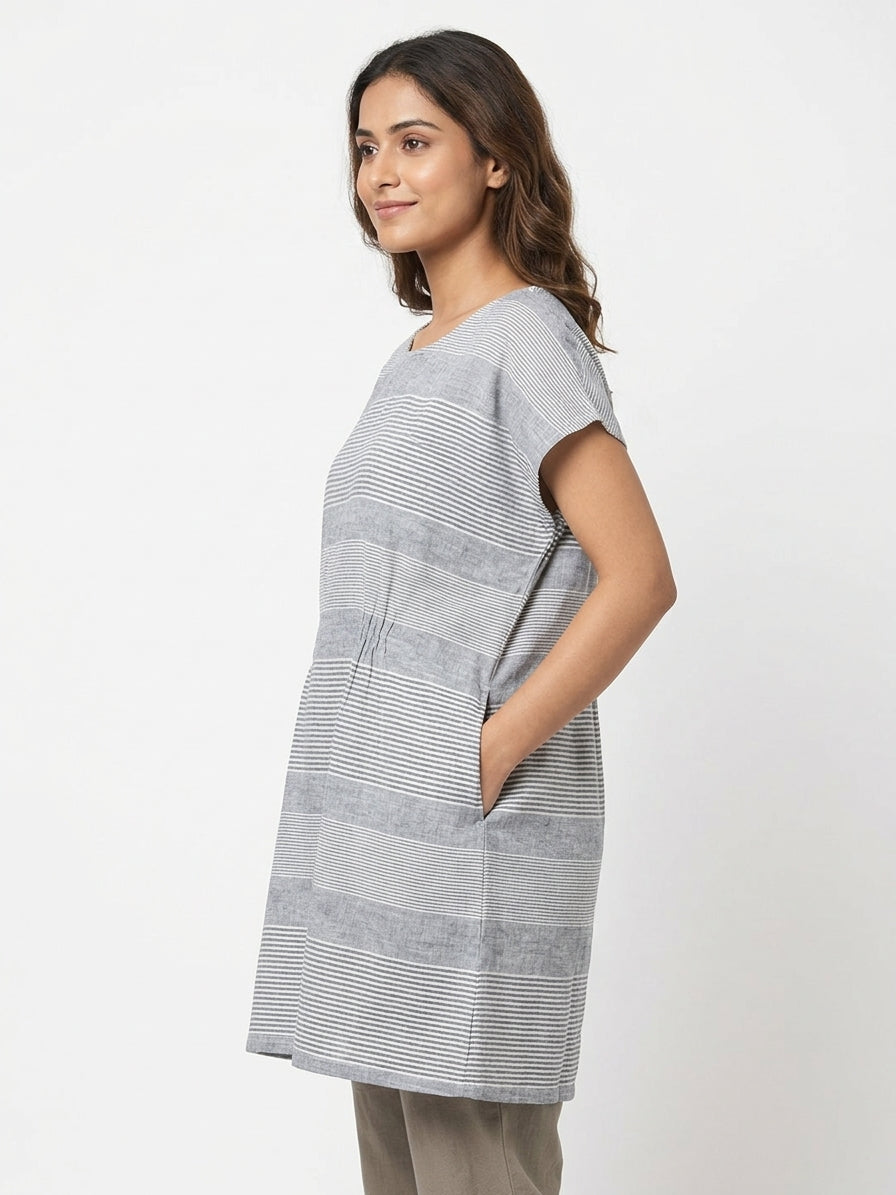 Striped Relaxed Fit Tunic Top