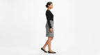 Women's Grey Plaid Regular Fit Skirt