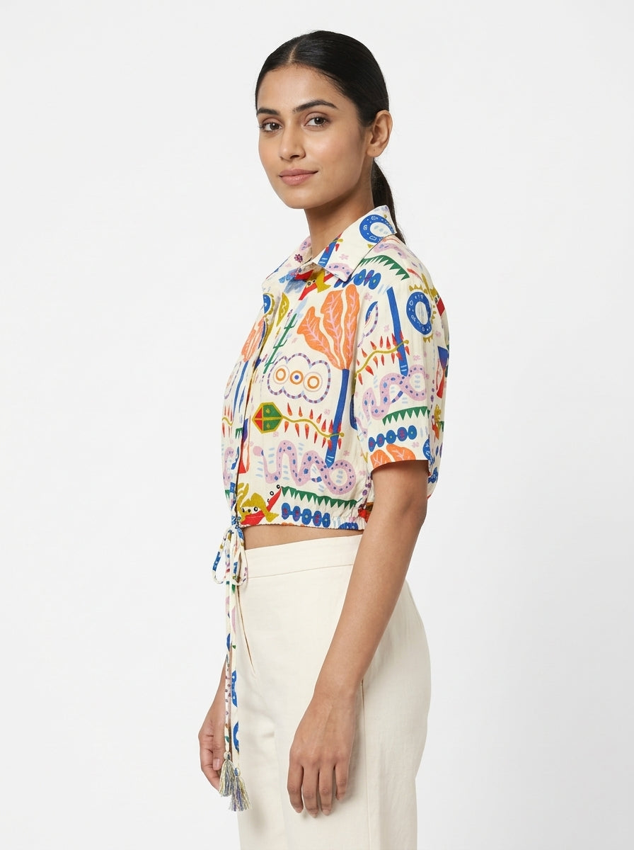 ONLY Top Casual White Cotton