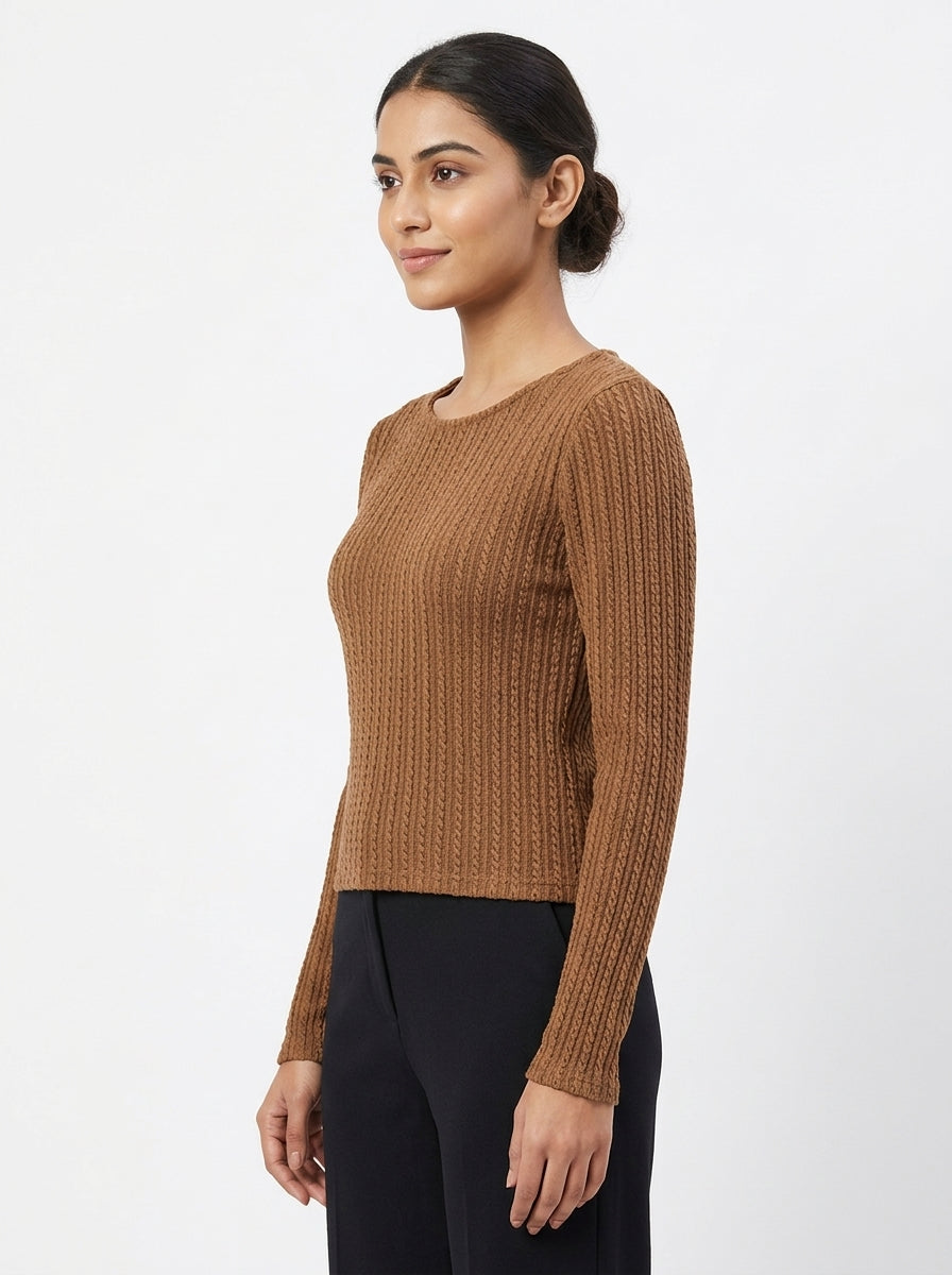 Zudio Tunic Casual Brown Blended