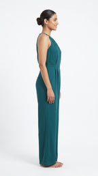 Women's Teal Halter Neck Jumpsuit
