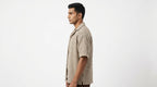 Beige Woven Relaxed Fit Casual Shirt