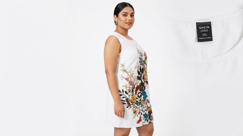 White Floral Bird Print Sleeveless Dress