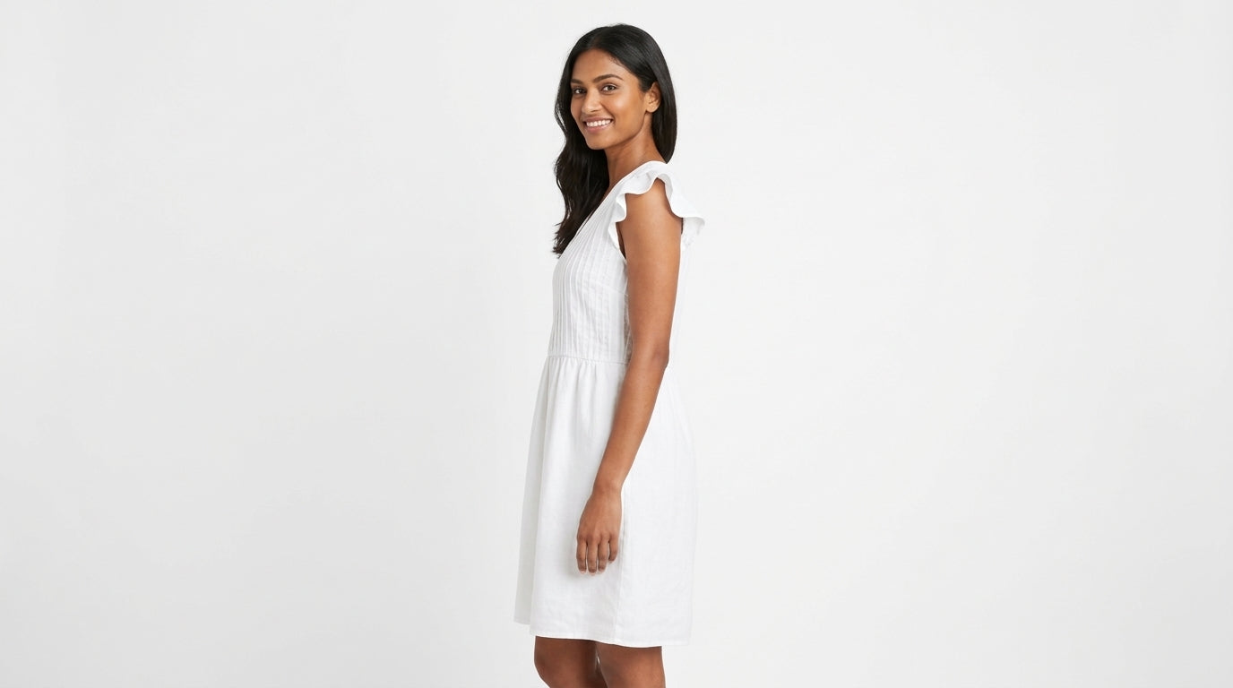 Dress Casual White Cotton