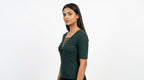 H&M Top Casual Green Polyester