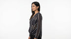 Zara Top Casual Black Polyester