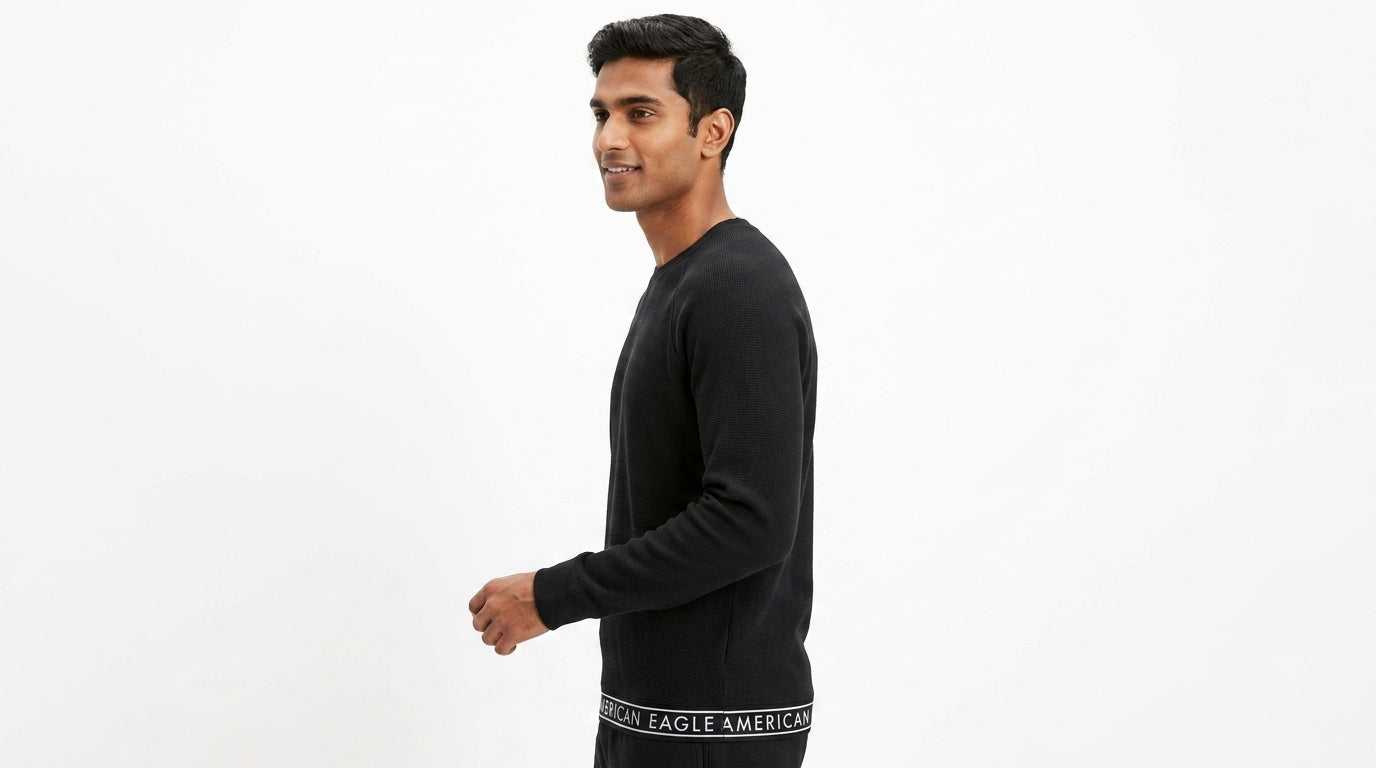American Eagle Outfitters Black Crew Neck Sweatshirt
