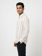 OUTRYT Shirt Casual Beige Viscose & Cotton