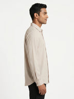 Women's Beige Long Sleeve Casual Shirt