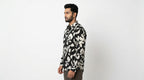 Shirt Casual Black Polyester
