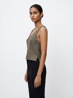 Zara Top Casual Bronze Blended