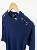 Jennyfer Top Casual Blue Blended