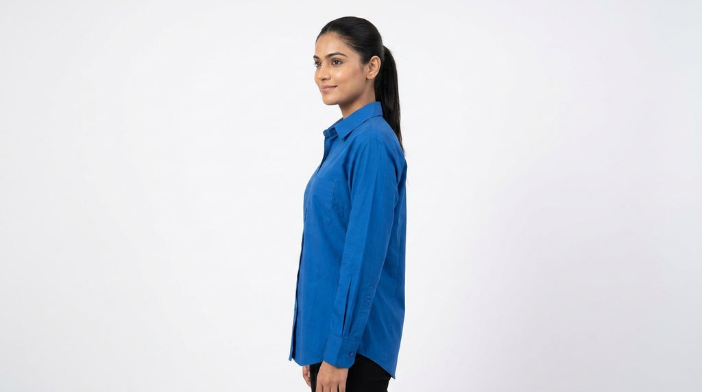 Blue Regular Fit Casual Long Sleeve Shirt