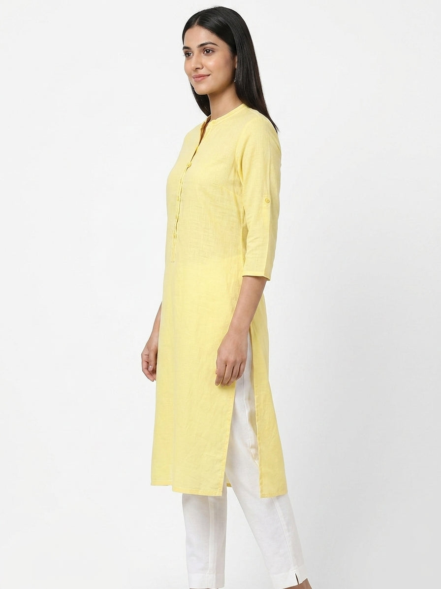 Aurelia Light Yellow Textured Top - XS