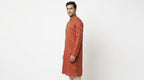 Avsar Kurta Embellished Rust Viscose & Blended