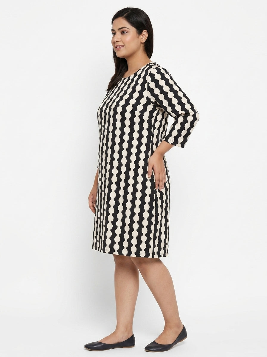 Multi Abstract Print Regular Fit Dress