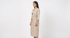 Off White Floral Printed Relaxed Fit Dress